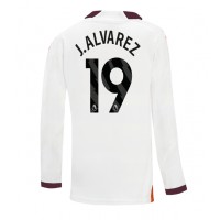 Camiseta Manchester City Julian Alvarez #19 Segunda Equipación Replica 2023-24 mangas largas